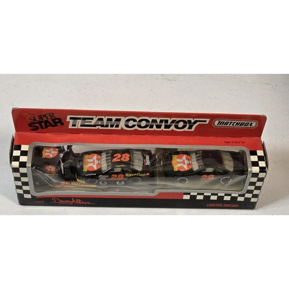 Matchbox Super Star‎ Team Convoy Davey Allison #28 Havoline NASCAR 1993 VG Box